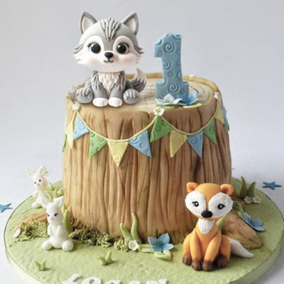 Fondant Mold Wolf Animal Cake Topper 3.5" Tall