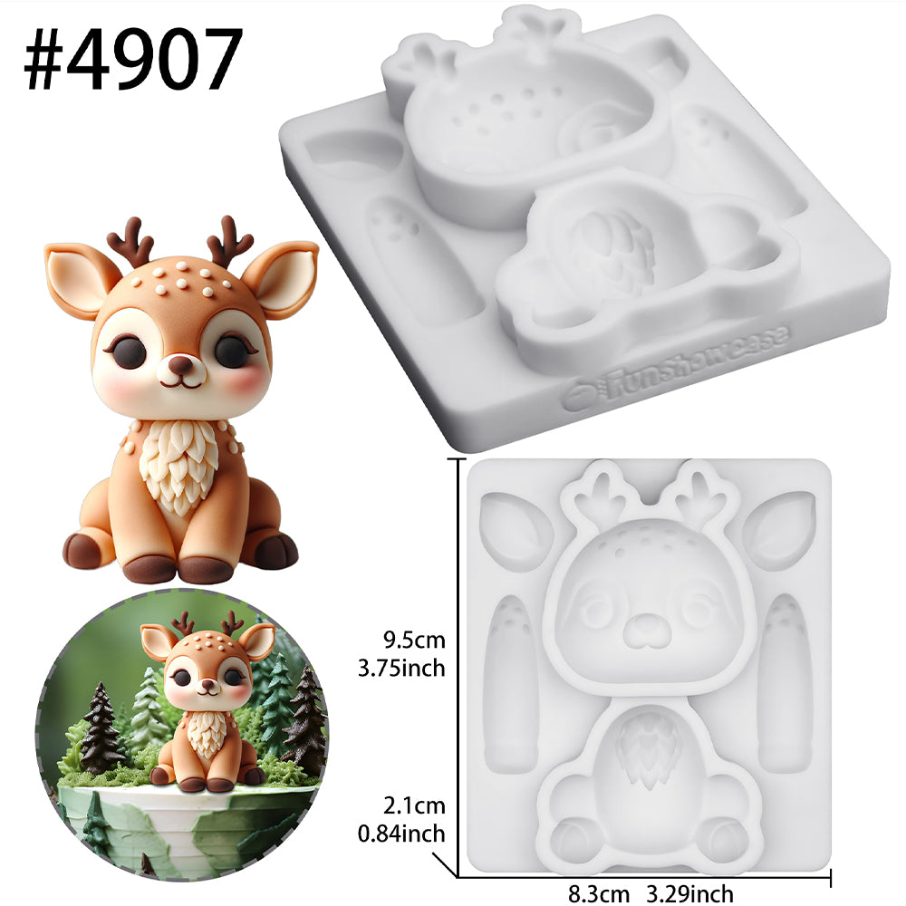 Fawn Deer Silicone Mold – For Cake, Chocolate, Resin, Polymer Clay – A552