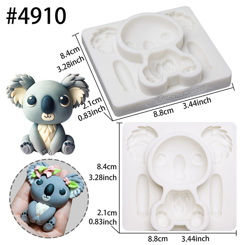 Koala Silicone Mold 2.9 Inches Tall