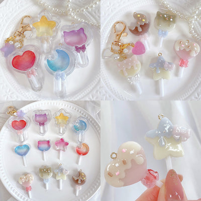 Resin Shaker Molds Lolipop Star and Moon Kits with Matching Films