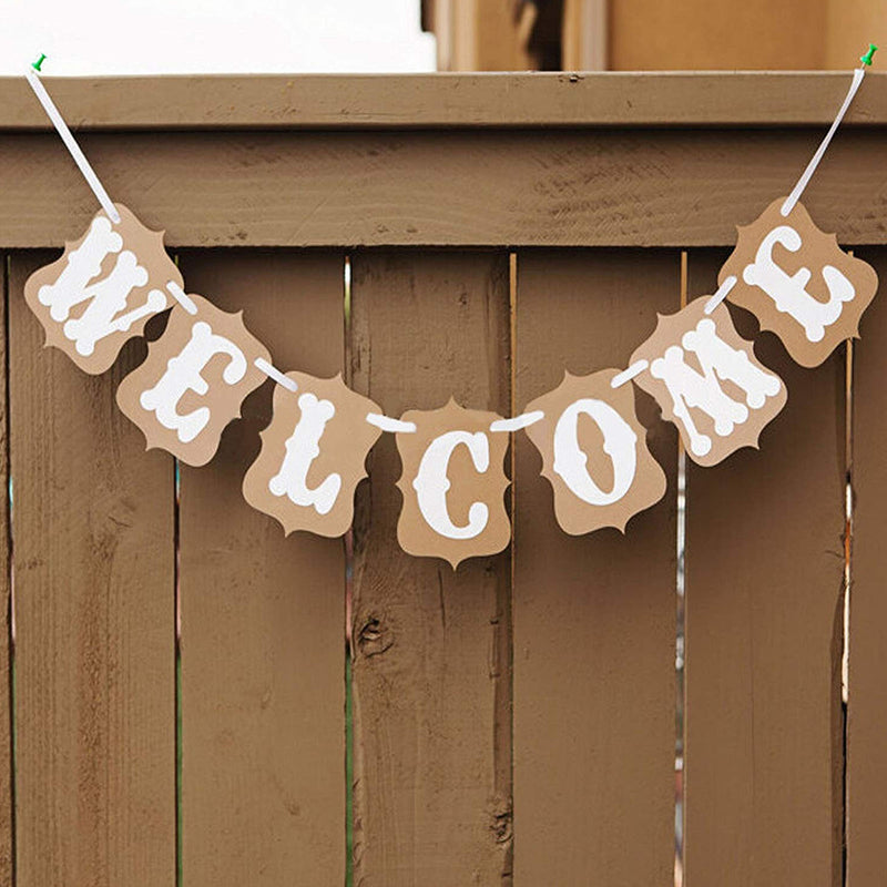 Welcome Bunting Banner 4x6-Inch