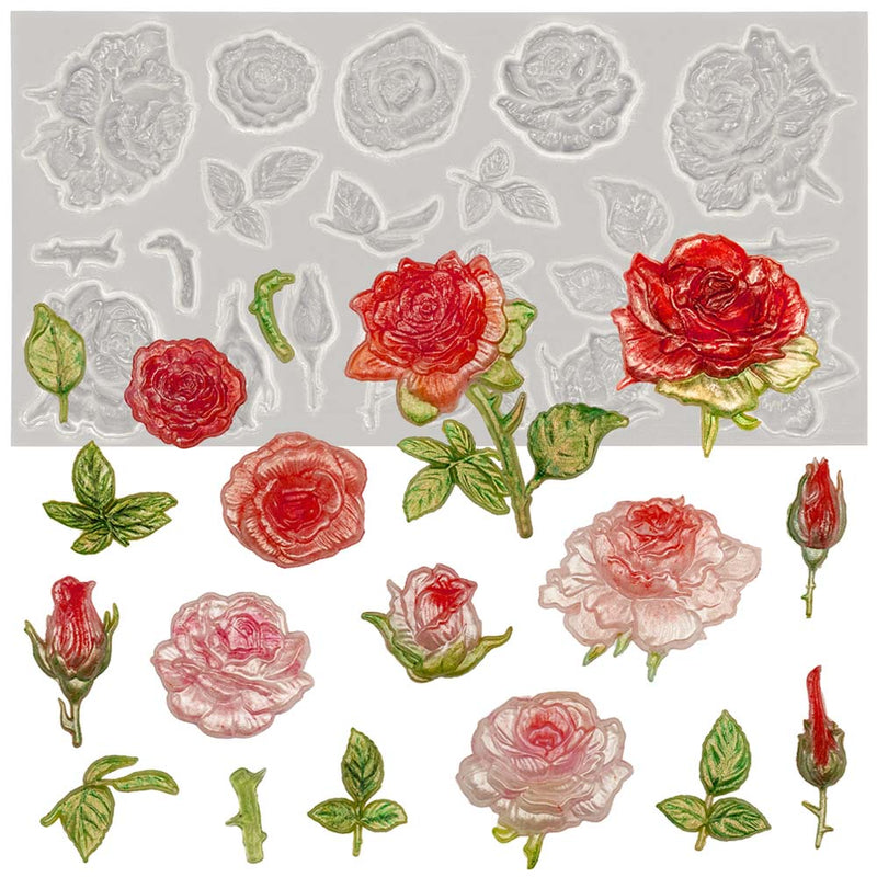 Rose Silicone Mold 7x3-Inch