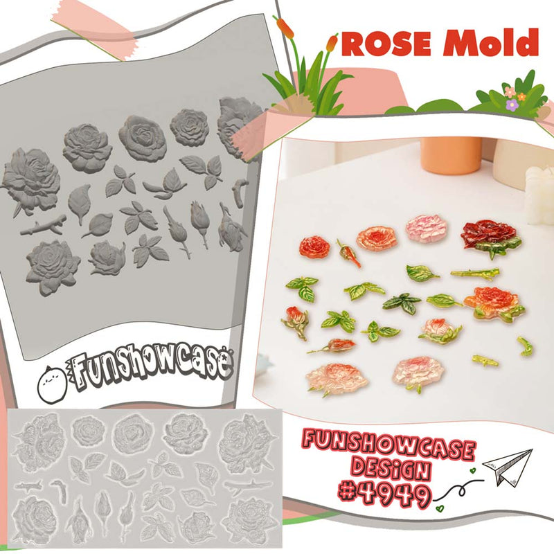 Rose Silicone Mold 7x3-Inch