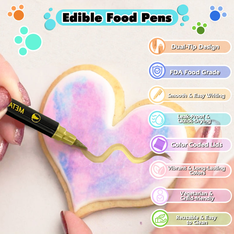Multicolor Double-sided Edible Markers