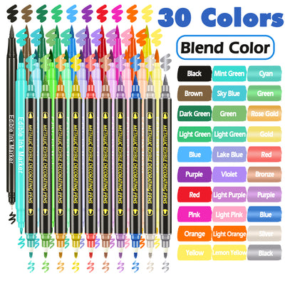 Multicolor Double-sided Edible Markers