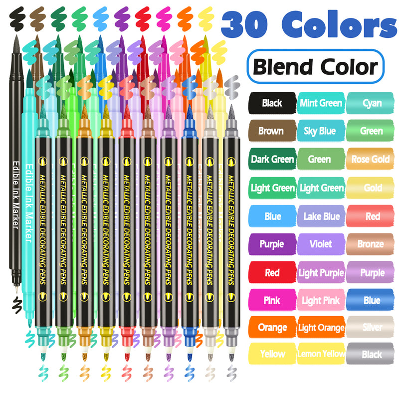 Multicolor Double-sided Edible Markers