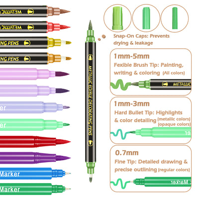 Multicolor Double-sided Edible Markers
