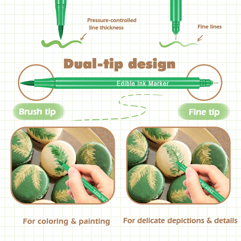 Multicolor Double-sided Edible Markers