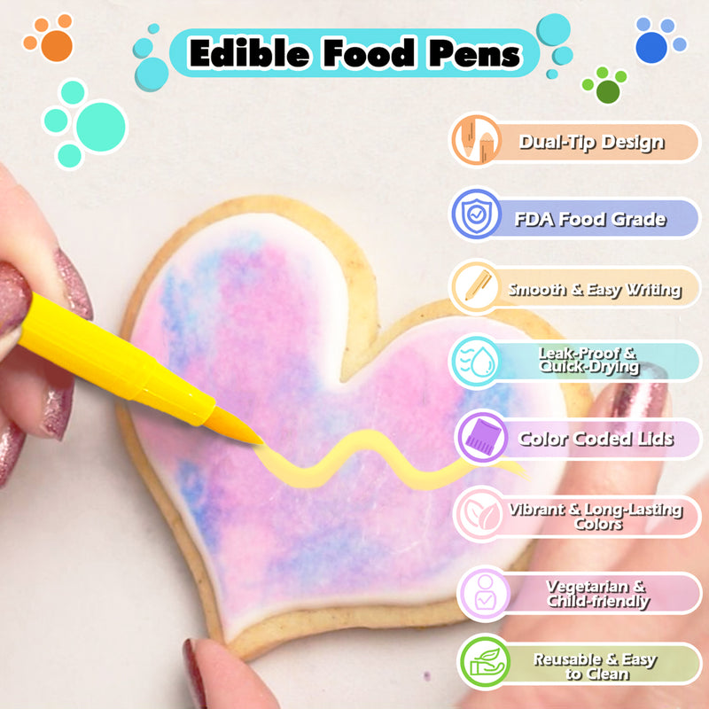 Multicolor Double-sided Edible Markers