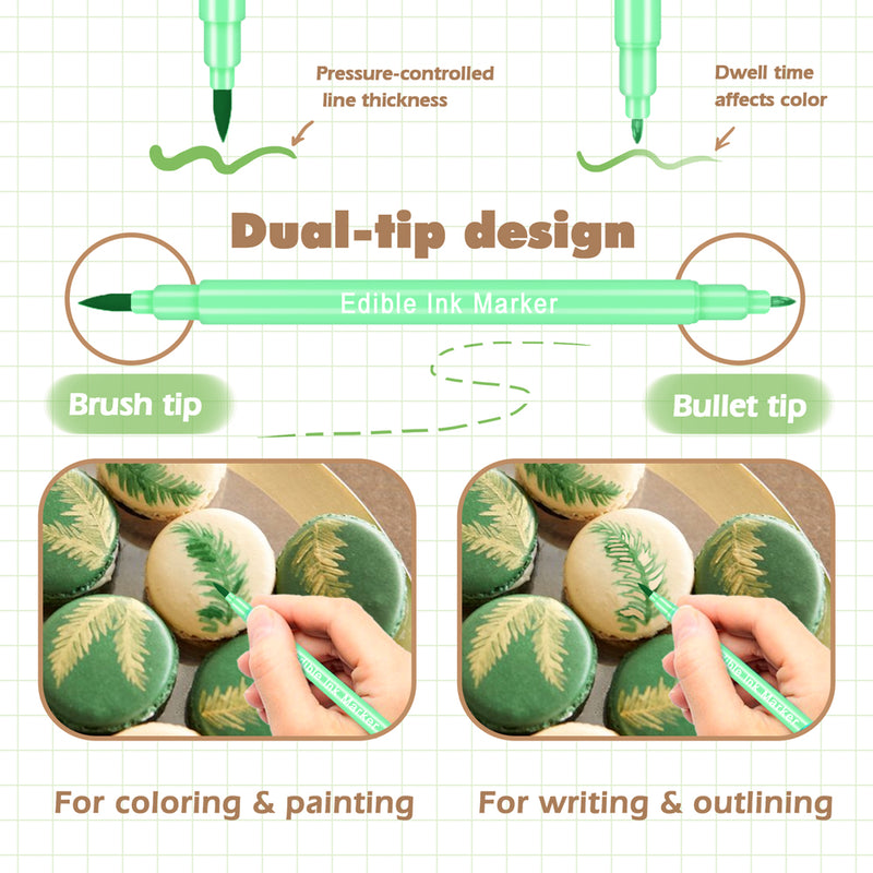 Multicolor Double-sided Edible Markers