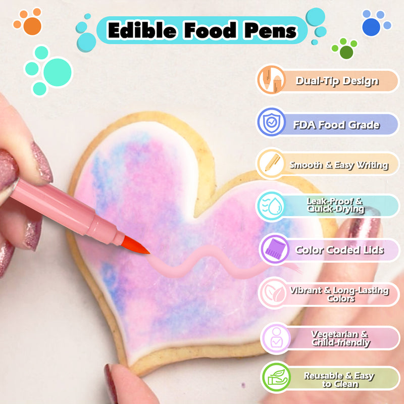 Multicolor Double-sided Edible Markers