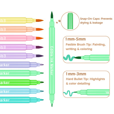 Multicolor Double-sided Edible Markers
