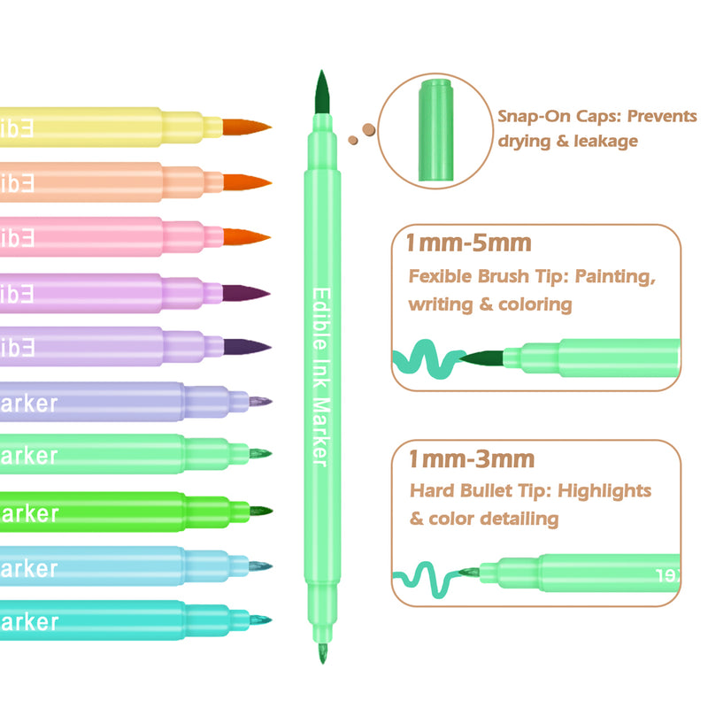 Multicolor Double-sided Edible Markers