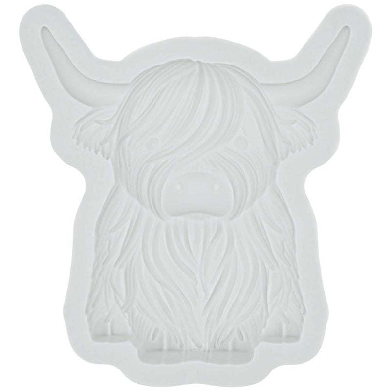 Farm Animal Highland Cow Silicone Mold 3-Inch Tall