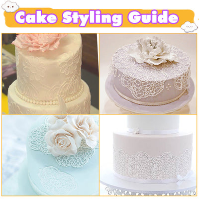 Edible Cake Lace Doilies for Cupcake Topper Decoration Pure White Random Pack of 8