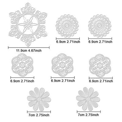 Edible Cake Lace Doilies for Cupcake Topper Decoration Pure White Random Pack of 8