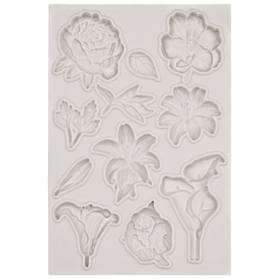 Flower Silicone Mold for Air Dry Clay Plaster Fondant Cake Deco 11-Cavity