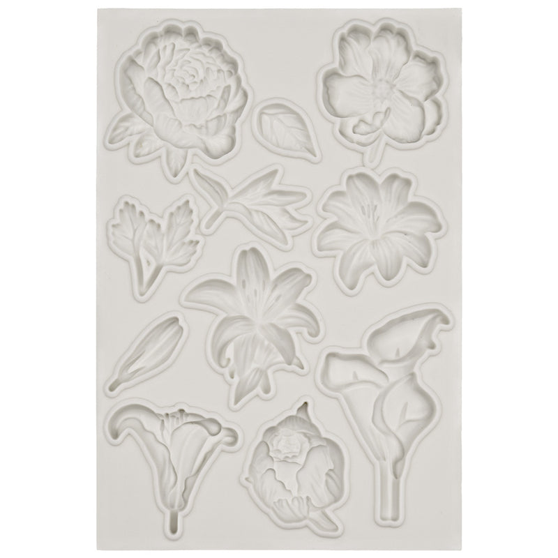 Flower Silicone Mold for Air Dry Clay Plaster Fondant Cake Deco 11-Cavity