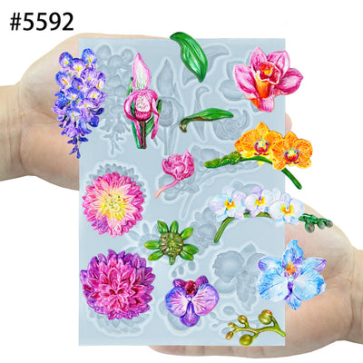 Flower Fondant Mold for Air Dry Clay Crafts 14-Cavity