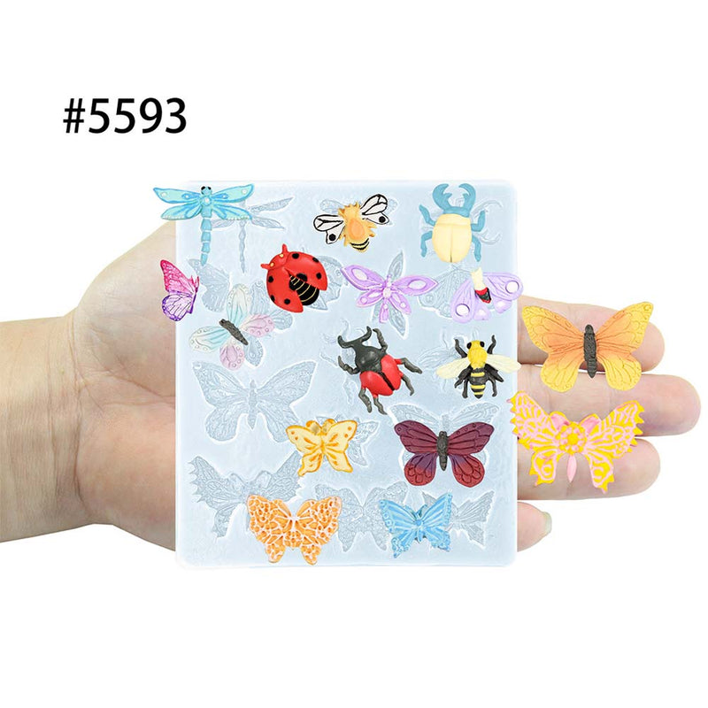 Butterfly and Insects Mold Silicone for Fondant, Air Dry Clay, Resin Crafts