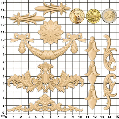 Silicone Mold for Polyclay Air Dry Clay Plaster Crafts Rococo Bow Swag