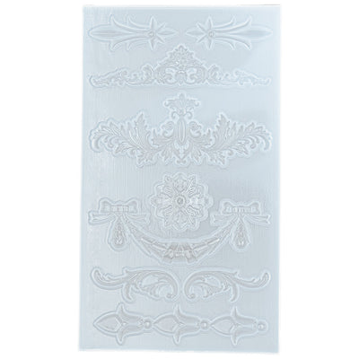 Silicone Mold for Polyclay Air Dry Clay Plaster Crafts Rococo Bow Swag