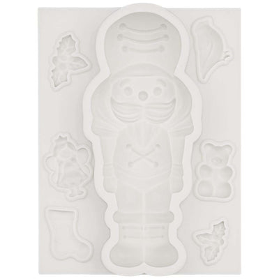 Nutcracker Soldier Fondant Mold 4" for Cake Topper Resin Clay