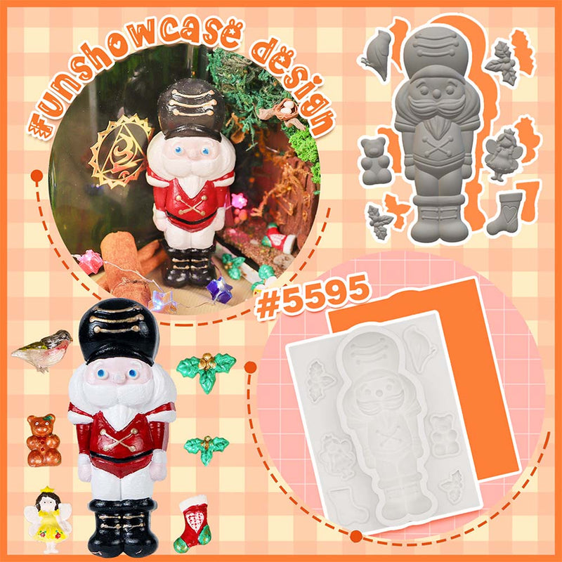 Nutcracker Soldier Fondant Mold 4" for Cake Topper Resin Clay