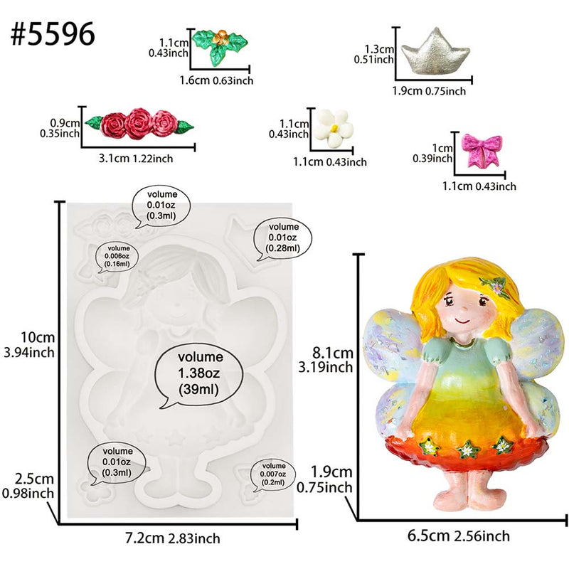 Fairy Mold 3" for Cake Topper Resin Clay