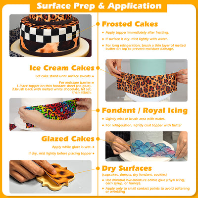 Animal Edible Cake Wrap Topper Decoration