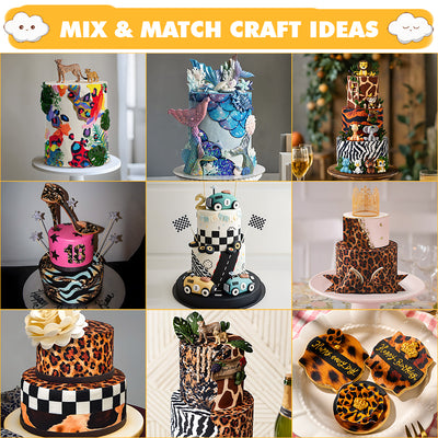 Animal Edible Cake Wrap Topper Decoration