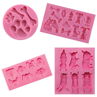 Puppy Dogs Silicone Molds 4-Count