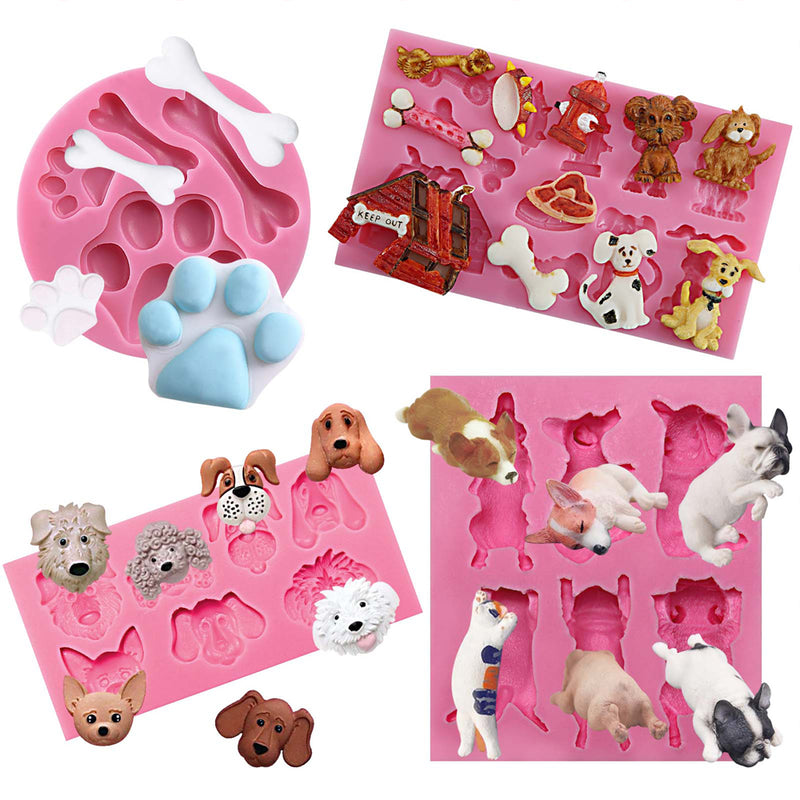 Puppy Dogs Silicone Molds 4-Count