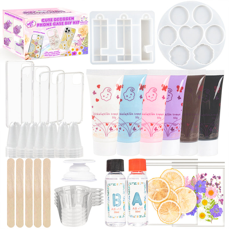 Decoden Whipped Cream Phone Case DIY Epoxy Resin Casting Kits Pack of 36