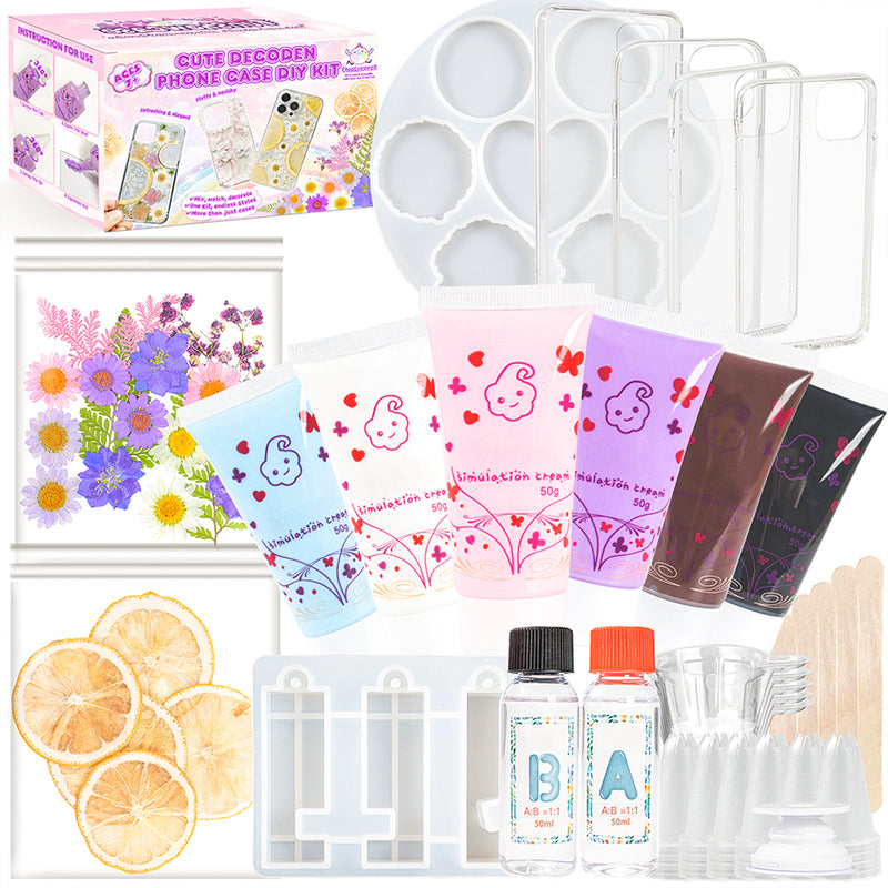 Decoden Whipped Cream Phone Case DIY Epoxy Resin Casting Kits Pack of 36