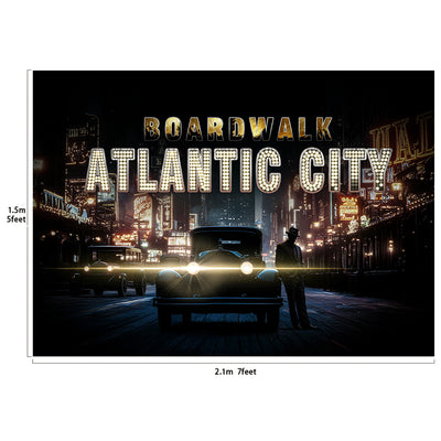Atlantic City Night Backdrop Photography Background 7x5ft Studio Photo Booth Props