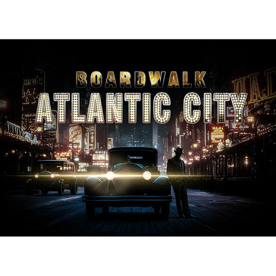 Atlantic City Night Backdrop Photography Background 7x5ft Studio Photo Booth Props