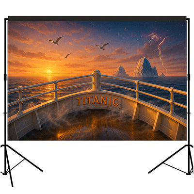 Titanic Voyage Backdrop Photography Background 7x5ft Studio Photo Booth Props