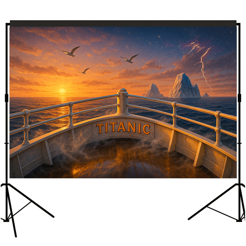 Titanic Voyage Backdrop Photography Background 7x5ft Studio Photo Booth Props