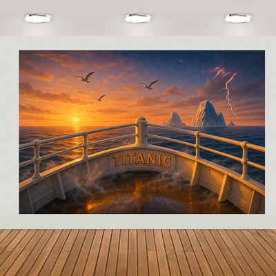 Titanic Voyage Backdrop Photography Background 7x5ft Studio Photo Booth Props