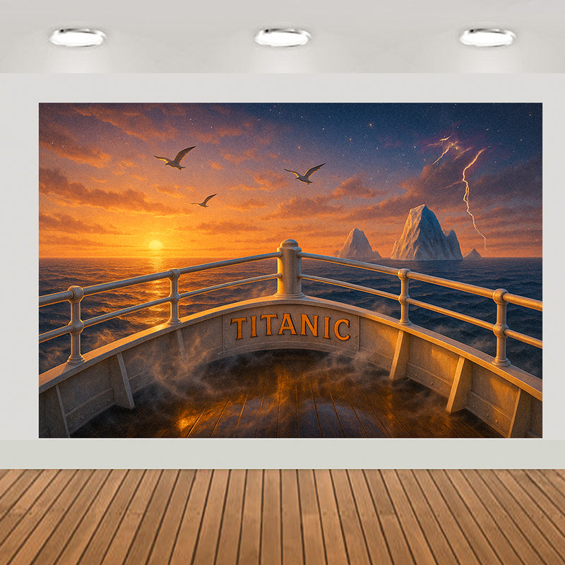 Titanic Voyage Backdrop Photography Background 7x5ft Studio Photo Booth Props