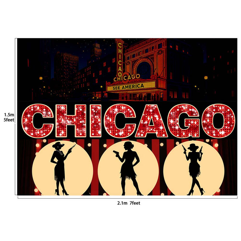 1920s Chicago Flapper Backdrop Photography Background 7x5ft Studio Photo Booth Props?