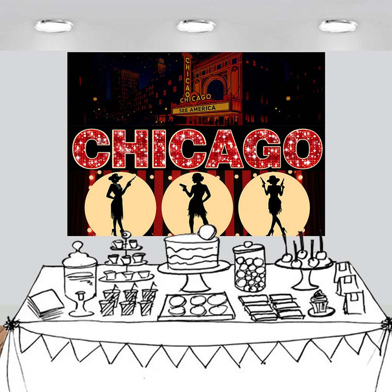 1920s Chicago Flapper Backdrop Photography Background 7x5ft Studio Photo Booth Props?