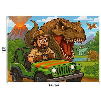 Jurassic Dinosaurs Backdrop Photography Background 7x5ft Studio Photo Booth Props