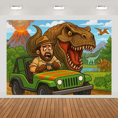 Jurassic Dinosaurs Backdrop Photography Background 7x5ft Studio Photo Booth Props