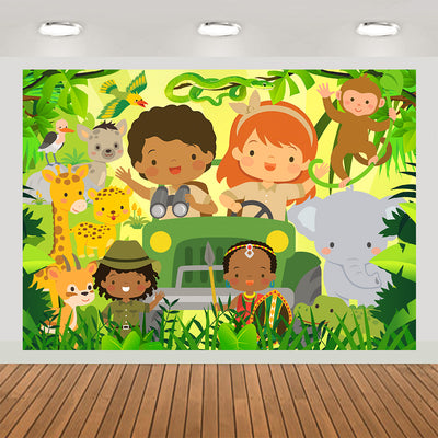Jungle Safari Backdrop Photography Background 7x5ft Studio Photo Booth Props