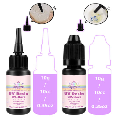 Clear UV Resin Hard Ultra High to Low Viscosity 4 Samples