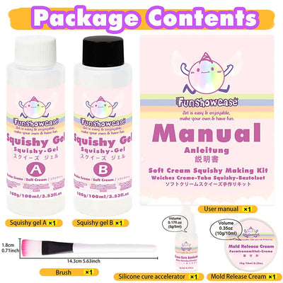 Taba Squishy Making Kit Ultra Slow Rising Soft Cream Gel Flex Rubber Liquid Silicone 7oz Pack