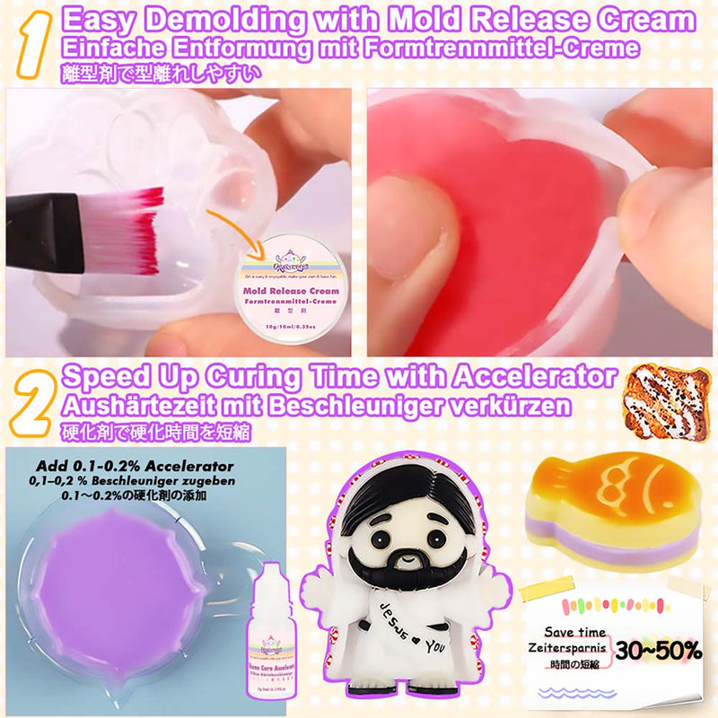 Taba Squishy Making Kit Ultra Slow Rising Soft Cream Gel Flex Rubber Liquid Silicone Pack