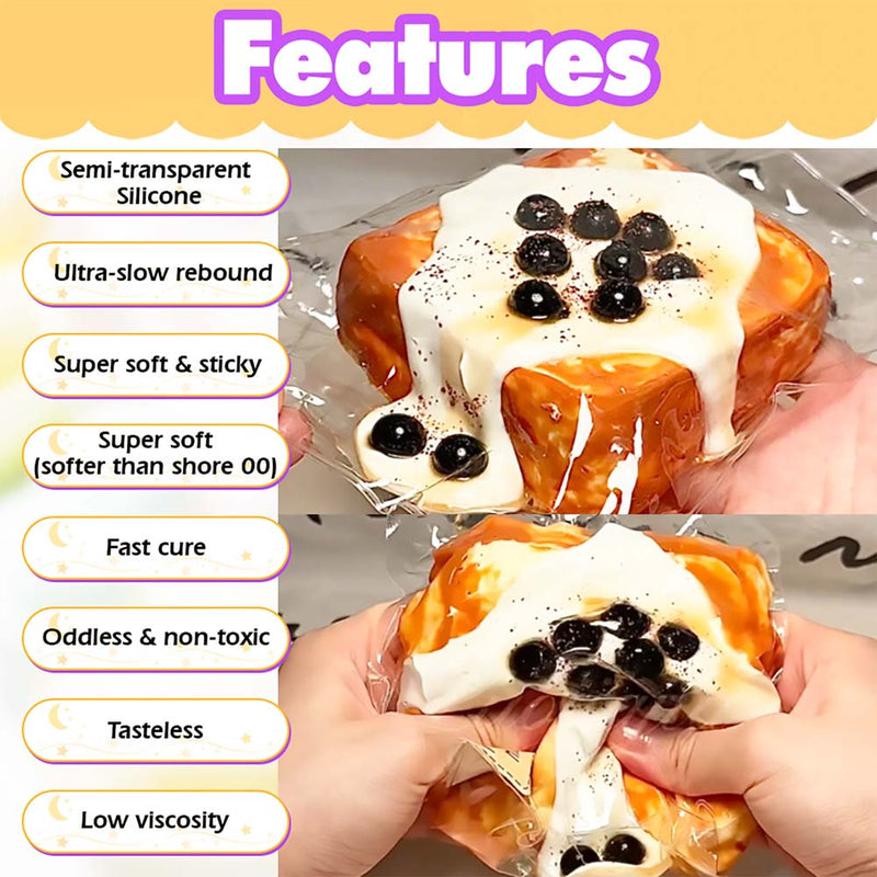 Taba Squishy Making Kit Ultra Slow Rising Soft Cream Gel Flex Rubber Liquid Silicone Pack
